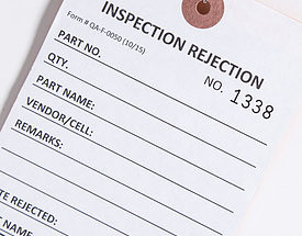 Inspection Hang Tags with Consecutive Numbering