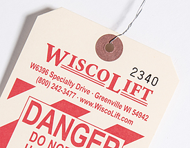 Danger Hang Tags with Consecutive Numbering