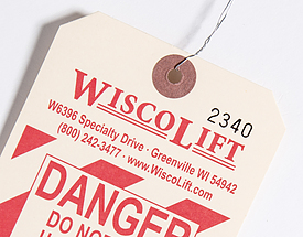 Danger Hang Tags with Consecutive Numbering