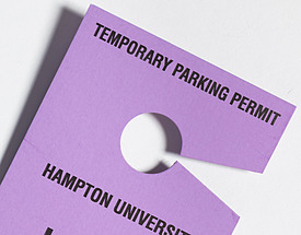 Custom Diecut Corners Hang Tag - Parking Permit Tag