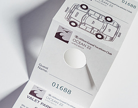 Custom Diecut Corners Hang Tag - Valet Parking