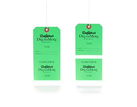 Horizontally Perforated Hang Tag - Resort Claim Check