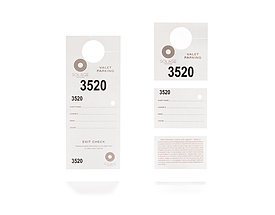 Hang Tag with Horizontal Perforation - Valet Parking Tag