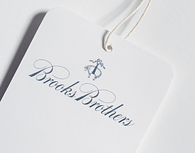 Rounded Corners Brooks Brothers Hang Tag