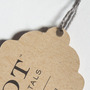 Custom Scalloped Corners Hang Tag - Brown Punched Hole