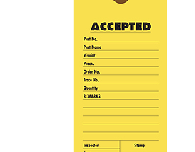 Yellow Accepted Tag with bolded font