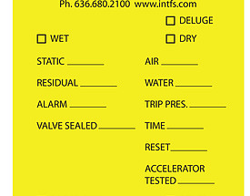IFS Backflow Test Tag