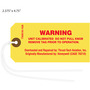 Warning Unit Calibration Tag with reinforced eyelets