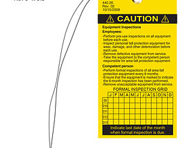 Caution Equipment Inspections Hang Tag