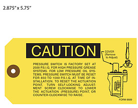 Caution Instructions Hang Tag