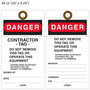 Danger Contractor Tag