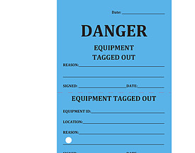 Danger Equipment Tagged Out Tag