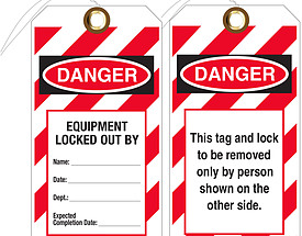 Custom Danger/Equipment Lockout Hang Tag