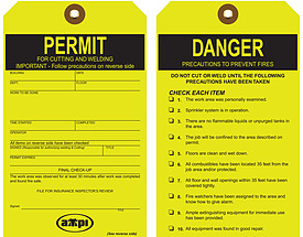 Danger Permit Hang Tag