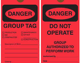 Danger Do Not Operate Group Tag