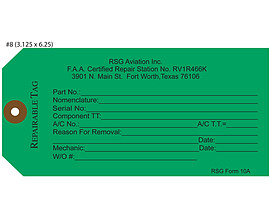 RGS Aviation Repairable Tag