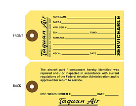 Taquan Air Serviceable Tag