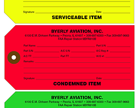 FAA Inspection Tags - Byerly Aviation