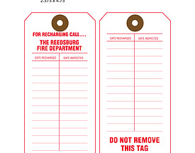 Custom Fire Extinguisher Inspection Tag