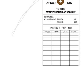 Custom Fire Extinguisher Assembly Tag
