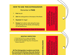 STLCOP Fire Extinguisher Inspection & Instructions Tag