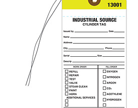 Industrial Source Gas Cylinder Tag