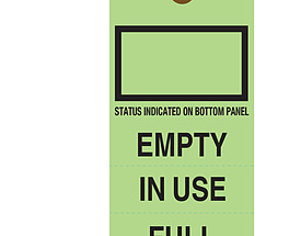 Empty/In Use/Full Gas Cylinder Tag 