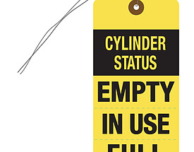 Gas Cylinder Status Empty/In Use/Full Tag