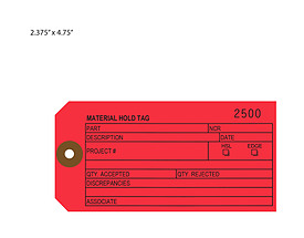 Material Hold Tag