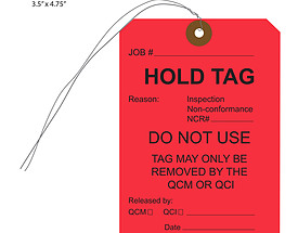 Do Not Use Hold Tag