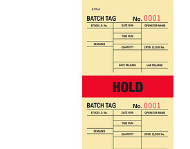 Hold Batch Tag