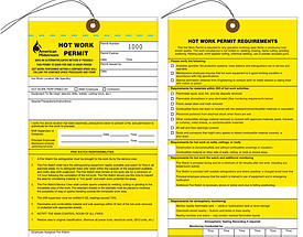 American Midstream Hot Work Permit Tag