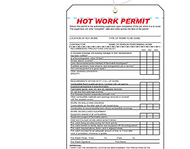 Hot Work Permit Tag