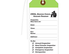 CMHA Housing Inspection Tag