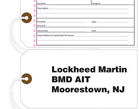 Cable Way Inspection Tag - Lockheed Martin