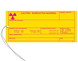 Caution Radioactive Material Tag