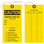 Caution Hot Work & Inspection Tag