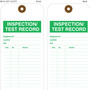 Inspection Test Record Tag