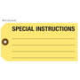 Yellow Special Instructions Tag