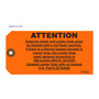 Attention Information Orange Hang Tag