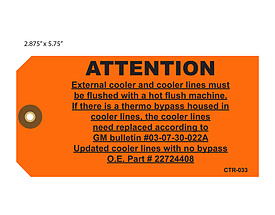 Attention Information Orange Hang Tag