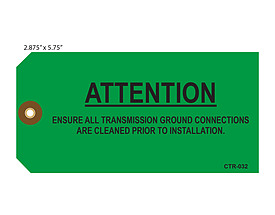 Attention Information Green Hang Tag