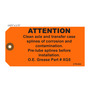 Custom Printed Hang Tag - Attention Information