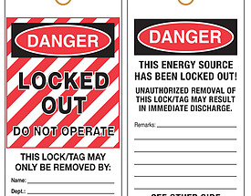 Custom Danger/Lockout Hang Tag