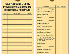 Halycon Preventative Maintenance Inspection Tag