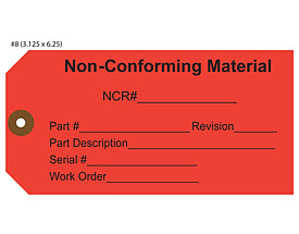 Red Non-Conforming Material Tag