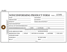 Nonconforming Product Form Tag