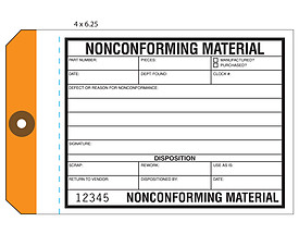 Non-Conforming Material Tag