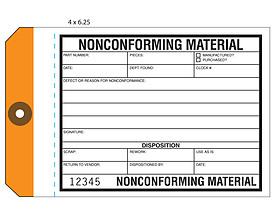 Non-Conforming Material Tag