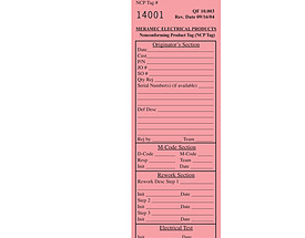 Meramec Nonconforming Product Tag